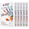 5 Pack Oil Based Permanent Marker Pen, Medium Tip, Waterproof & Quick Dry, for Office, Art projects, Rock Painting, Ceramic, Glass, Wood, Plastic, Metal, Canvas